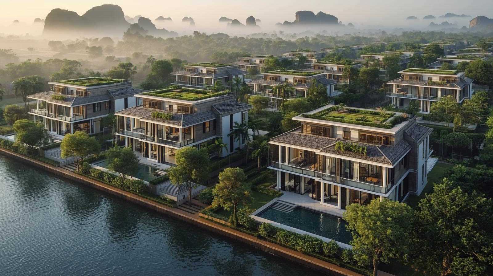 Phối cảnh biệt thự Ecopark Hoa Lư Ninh Bình